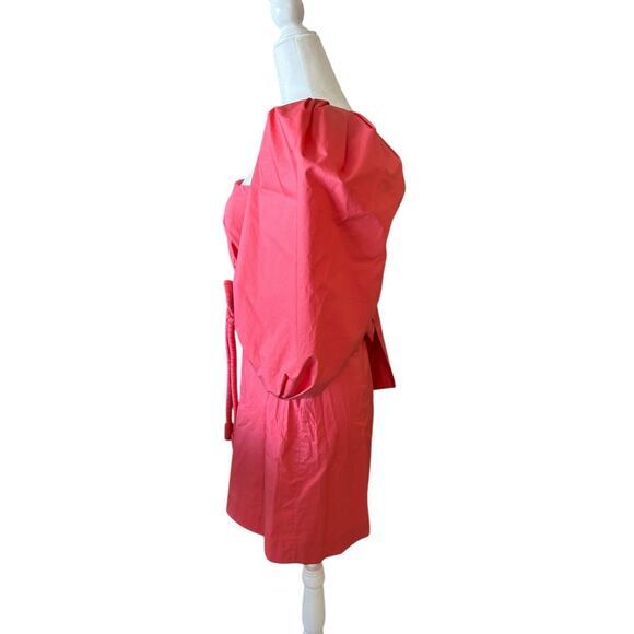 Johanna Ortiz Camelia Rhythm Mini Dress Coral Size 4 Belted Glam - Picture 6 of 10